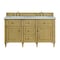 James Martin Vanities 60'' Double Vanity, Light Natural Oak w/ 3 CM Eternal Jasmine Pearl Quartz Top 424-V60D-LNO-3EJP - alternate 1